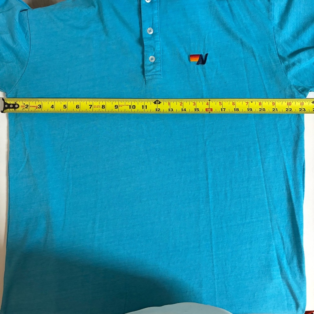 Aviator Nation Short-Sleeve Polo in Ocean XL - Picture 10 of 11